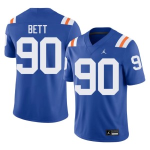 College Royal Alternate Men's Brendan Bett #90 University of Florida Gators Jerseys 407449-163