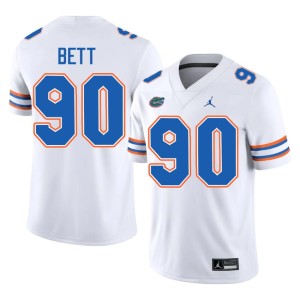 University #90 White UF Brendan Bett Men Jersey 115727-644