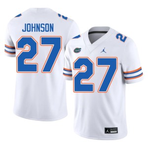 Alumni #27 White Gator Nation Dijon Johnson Mens Jerseys 269486-783