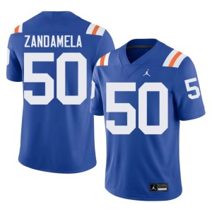 Alumni #50 UF Gators Alternate Men Royal Jason Zandamela Jersey 317198-275