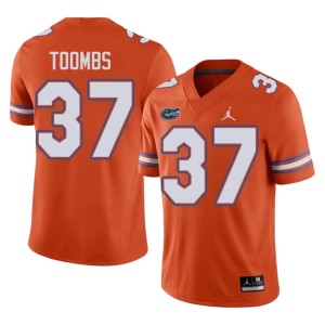 Embroidery Javion Toombs UF Gators Mens #37 Orange Jerseys 547283-399