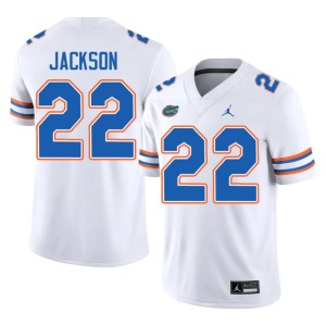Football #22 Kahleil Jackson University of Florida White Men Jersey 764572-907