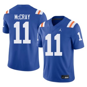 University Alternate Men's #11 University of Florida Gators LJ McCray Royal Jerseys 867513-672