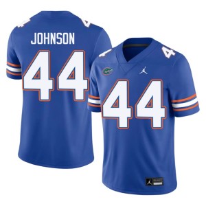 NCAA Myles Johnson Mens #44 Gators Royal Jersey 730580-669