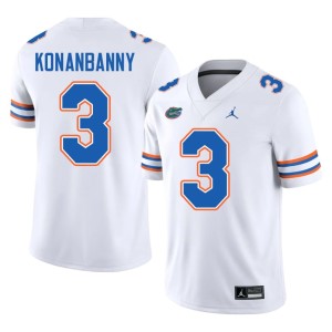 High School #3 UF White Mens Onis Konanbanny Jersey 432990-173