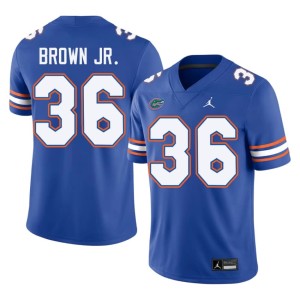 High School Vincent Brown Jr. Men Royal UF Gators #36 Jerseys 286728-315