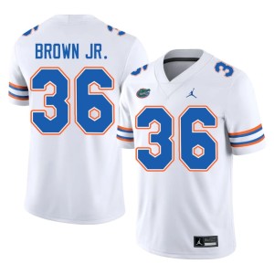 Replica Men's Vincent Brown Jr. #36 Gators White Jersey 913714-269