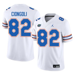 Stitched Ace Ciongoli Gators #82 White Men's Jerseys 906187-774