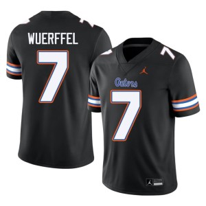 High School #7 Danny Wuerffel Mens Gator Nation Black Jerseys 195425-345