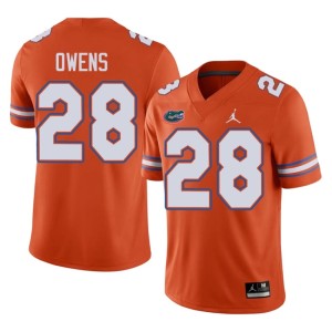 High School Florida Elijah Owens #28 Orange Men's Jerseys 499226-205