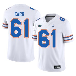 University G'Nivre Carr UF Gators #61 White Men Jersey 967133-899