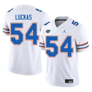 Official Men University of Florida White Javarii Luckas #54 Jerseys 926313-853