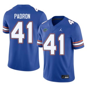 College Men's University of Florida Gators #41 Liam Padron Royal Jersey 390469-418