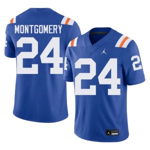 NCAA London Montgomery Alternate #24 Mens Royal UF Gators Jersey 440573-785
