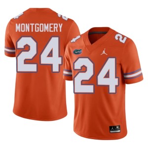 Limited Orange #24 London Montgomery Gators Men's Jerseys 685878-619