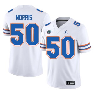 University Mens White Florida #50 Malik Morris Jersey 899463-676