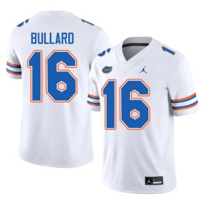 Alumni #16 University of Florida White TJ Bullard Mens Jerseys 655870-179