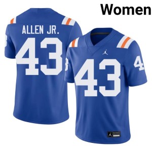 Game Royal Alfonzo Allen Jr. UF Gators Alternate Women's #43 Jersey 902982-811