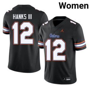 Football Women Ben Hanks III Florida Gators #12 Black Jerseys 573883-206