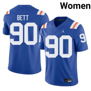 Official Brendan Bett Florida #90 Womens Royal Alternate Jersey 135436-566