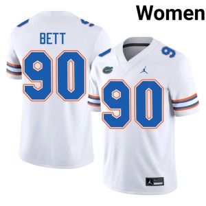 Embroidery Florida Womens Brendan Bett White #90 Jersey 751805-901