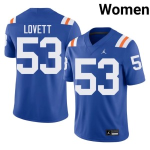 Official Royal Alternate Women's #53 Gators Bryce Lovett Jersey 889530-494