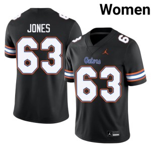 NCAA Womens UF Gators Black #63 Caden Jones Jersey 521311-387