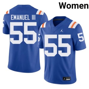 High School Womens Royal Gator Nation #55 Alternate Charles Emanuel III Jersey 209935-645