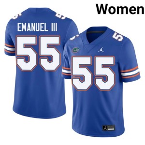 High School #55 Charles Emanuel III Royal Women's UF Gators Jersey 853558-975