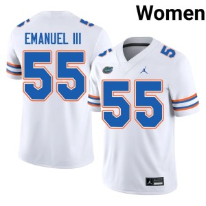 2026 Charles Emanuel III Women's Florida White #55 Jersey 738472-670