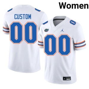 2026 White #00 Custom Florida Womens Jersey 618070-260