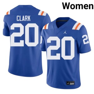 Game #20 Alternate Womens Duke Clark University of Florida Royal Jersey 165425-716