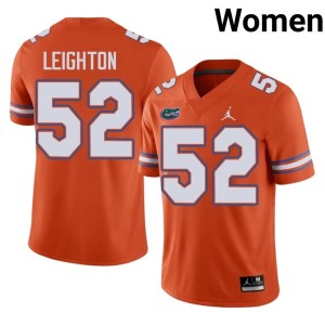 College #52 Florida Dylan Leighton Orange Women's Jerseys 923592-747