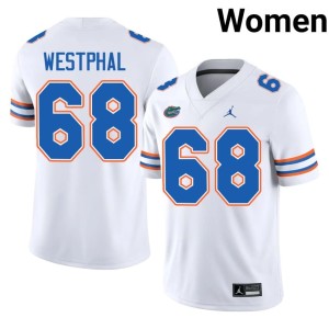 Football Fletcher Westphal White UF Gators Womens #68 Jerseys 670747-213