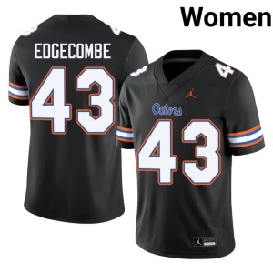 College Womens Florida Jaden Edgecombe Black #43 Jerseys 806737-199
