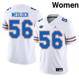 2026-27 Jahari Medlock Womens White Florida #56 Jerseys 580005-738