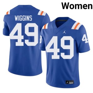 Player Women's #49 Jalen Wiggins University of Florida Gators Alternate Royal Jerseys 186839-828