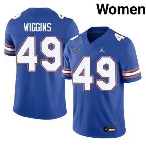 High School Women's Gator Nation #49 Royal Jalen Wiggins Jerseys 505346-958