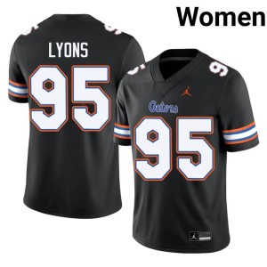 2026-27 #95 Jamari Lyons Black Womens University of Florida Gators Jersey 444144-468