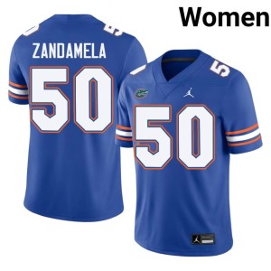 2026-27 Jason Zandamela University of Florida Royal Women #50 Jersey 472759-735