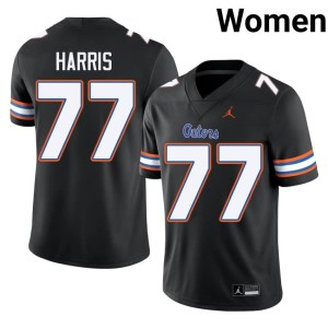 College Gators #77 Women's Black Knijeah Harris Jersey 556640-358