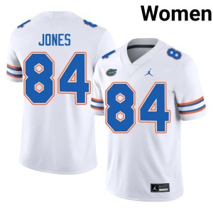 University #84 Women's University of Florida White Micah Jones Jerseys 646764-786