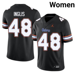Embroidery Womens #48 Nicholas Inglis Gators Black Jersey 153883-477