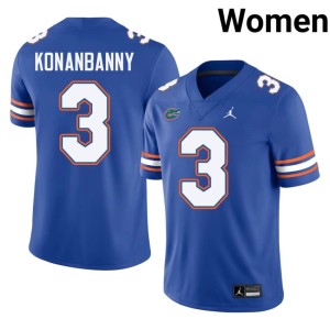 Stitched #3 Royal Women's Onis Konanbanny Gators Jerseys 424777-529