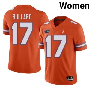 Player #17 Women University of Florida Orange Titus Bullard Jerseys 838573-143