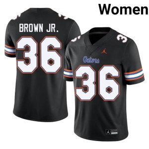 Game #36 UF Vincent Brown Jr. Womens Black Jersey 674590-738