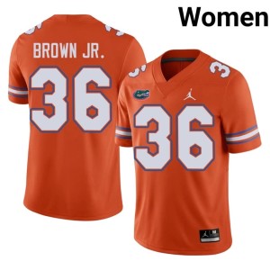 Limited Women's Orange #36 Vincent Brown Jr. University of Florida Jerseys 318643-489