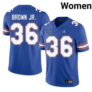 Replica Vincent Brown Jr. Women Royal #36 UF Gators Jersey 391117-587