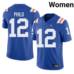 University Alternate Gator Nation Royal Women's #12 Aaron Philo Jersey 726711-985