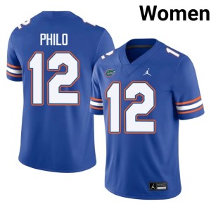 High School #12 Aaron Philo Royal Women's Florida Gators Jersey 338163-581